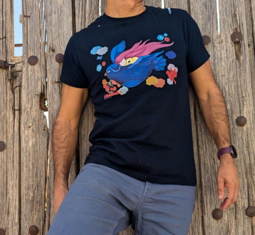 Camiseta Unisex azul marino 